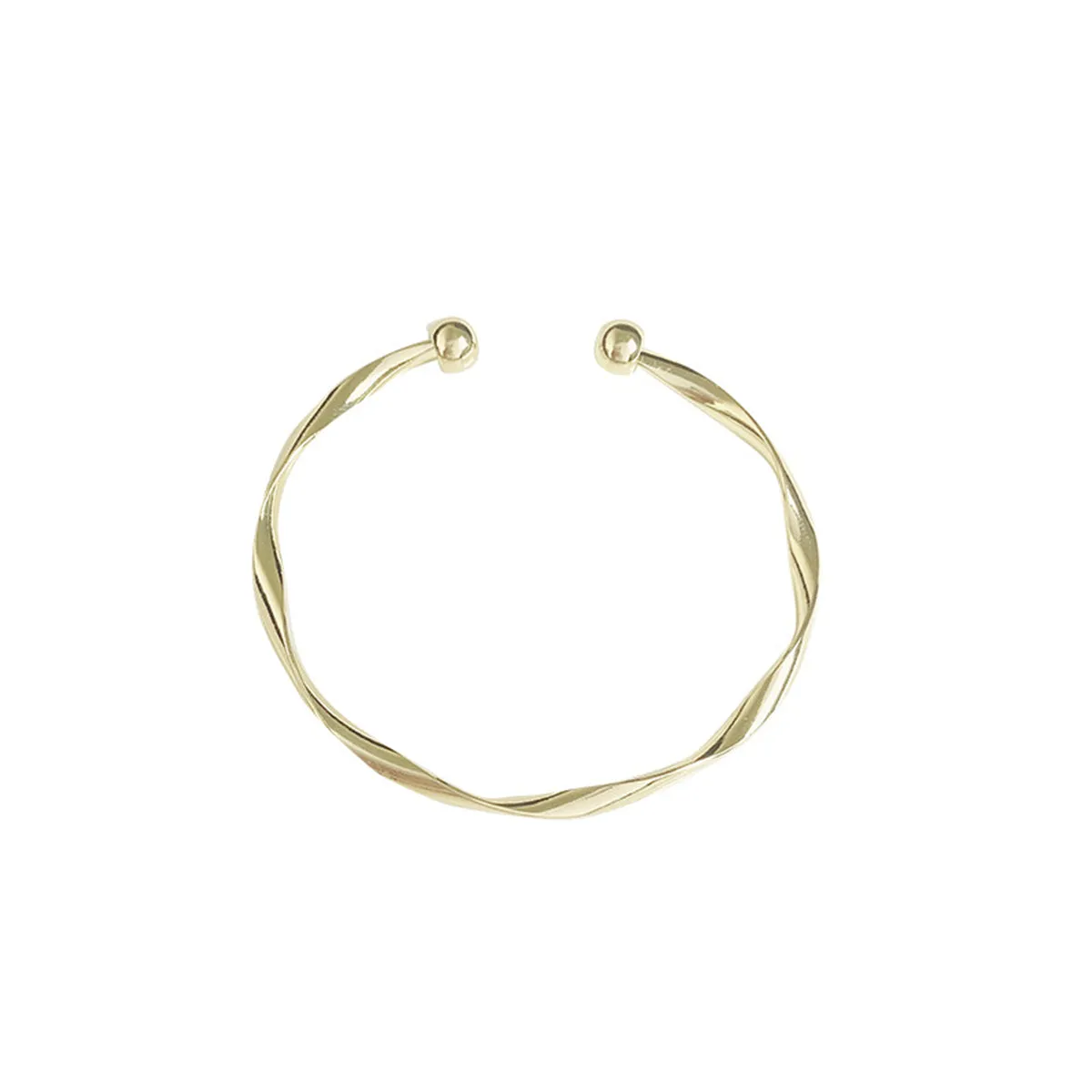 18K Gold-Plated Curved Waves Cuff