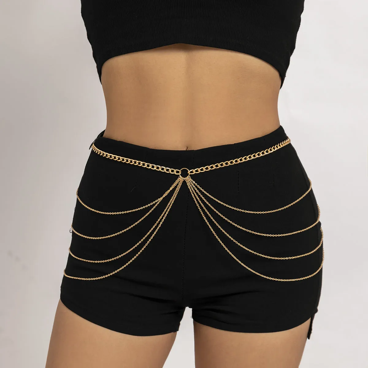 18K Gold-Plated Layered Waist Chain