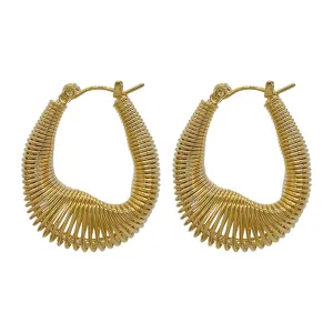 18K Gold-Plated Spring Huggie Earrings