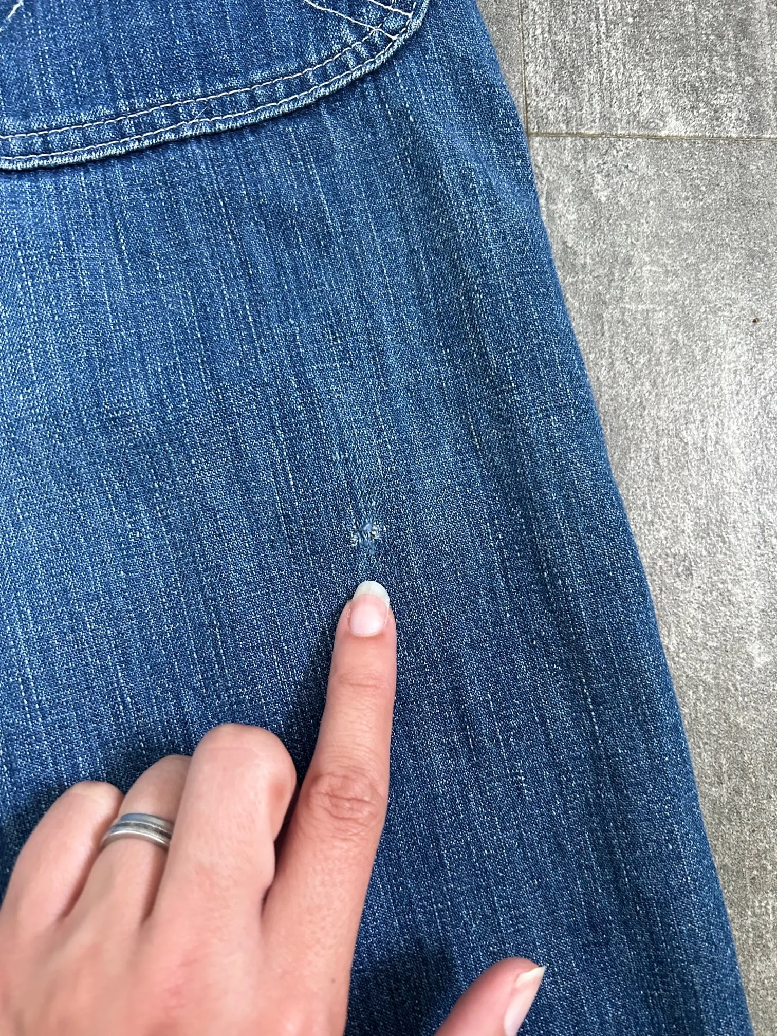 1950s side zip jeans . vintage 50s denim pants . 25-26 waist