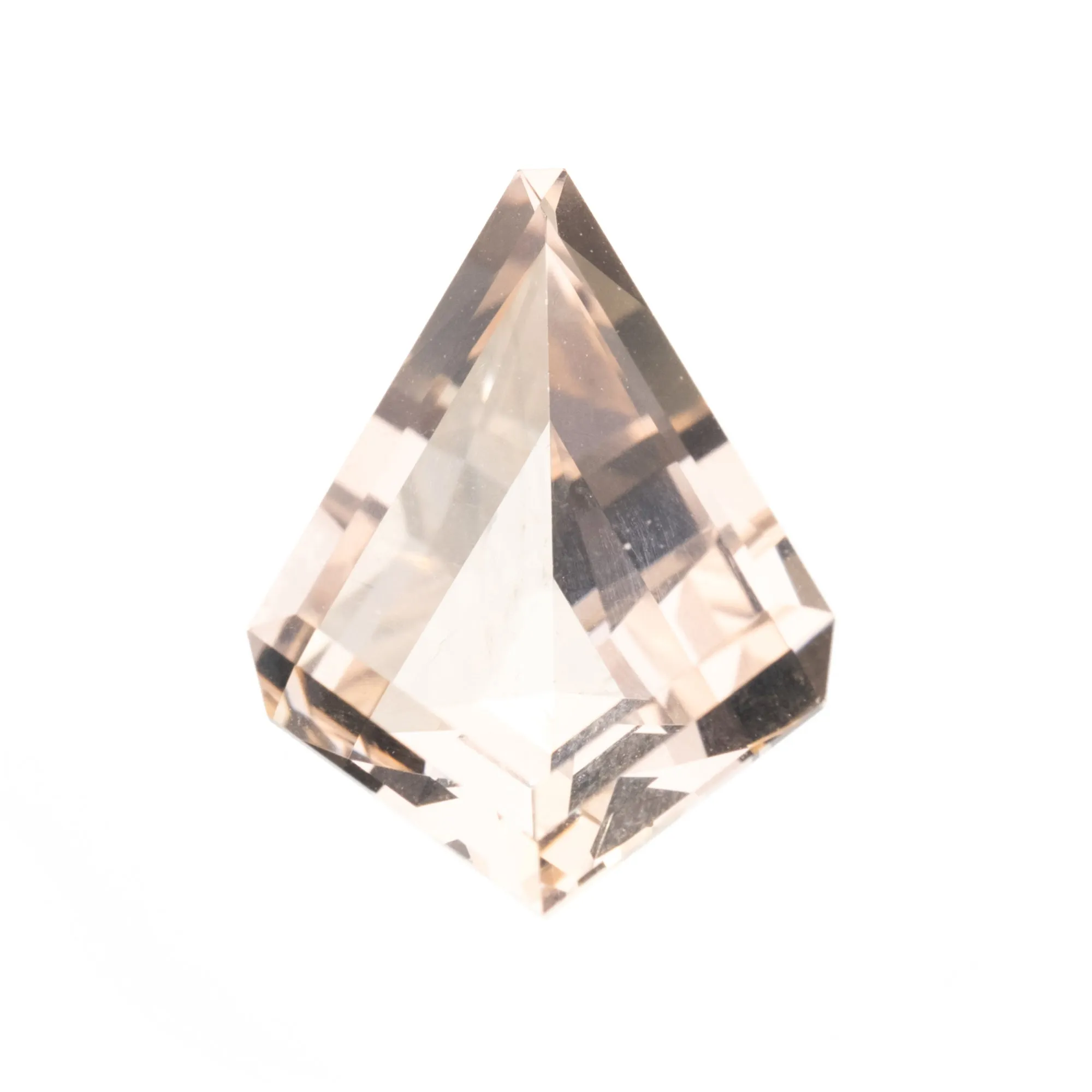 2.09 Carat Light Peach Brilliant Cut Kite Morganite