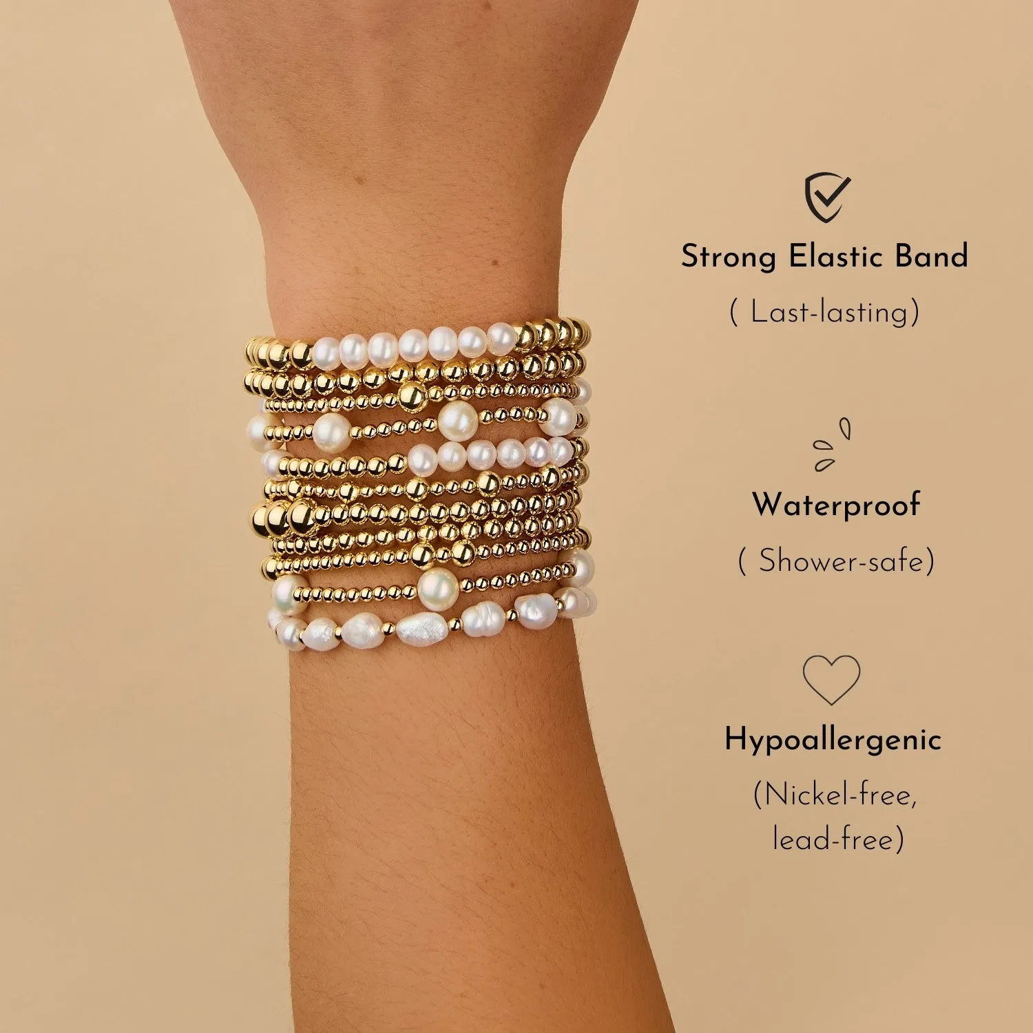 3 4 5mm Bead Bracelet