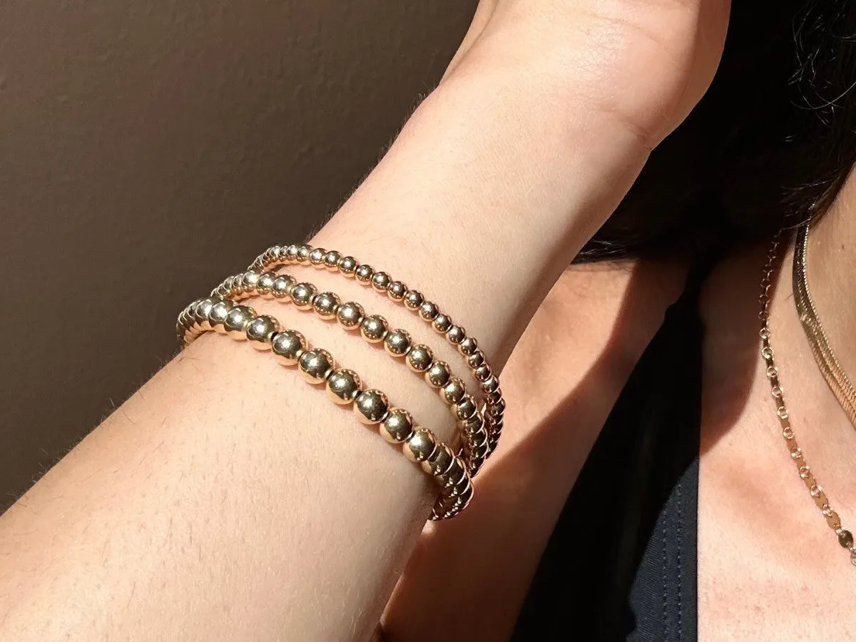 3 4 5mm Bead Bracelet