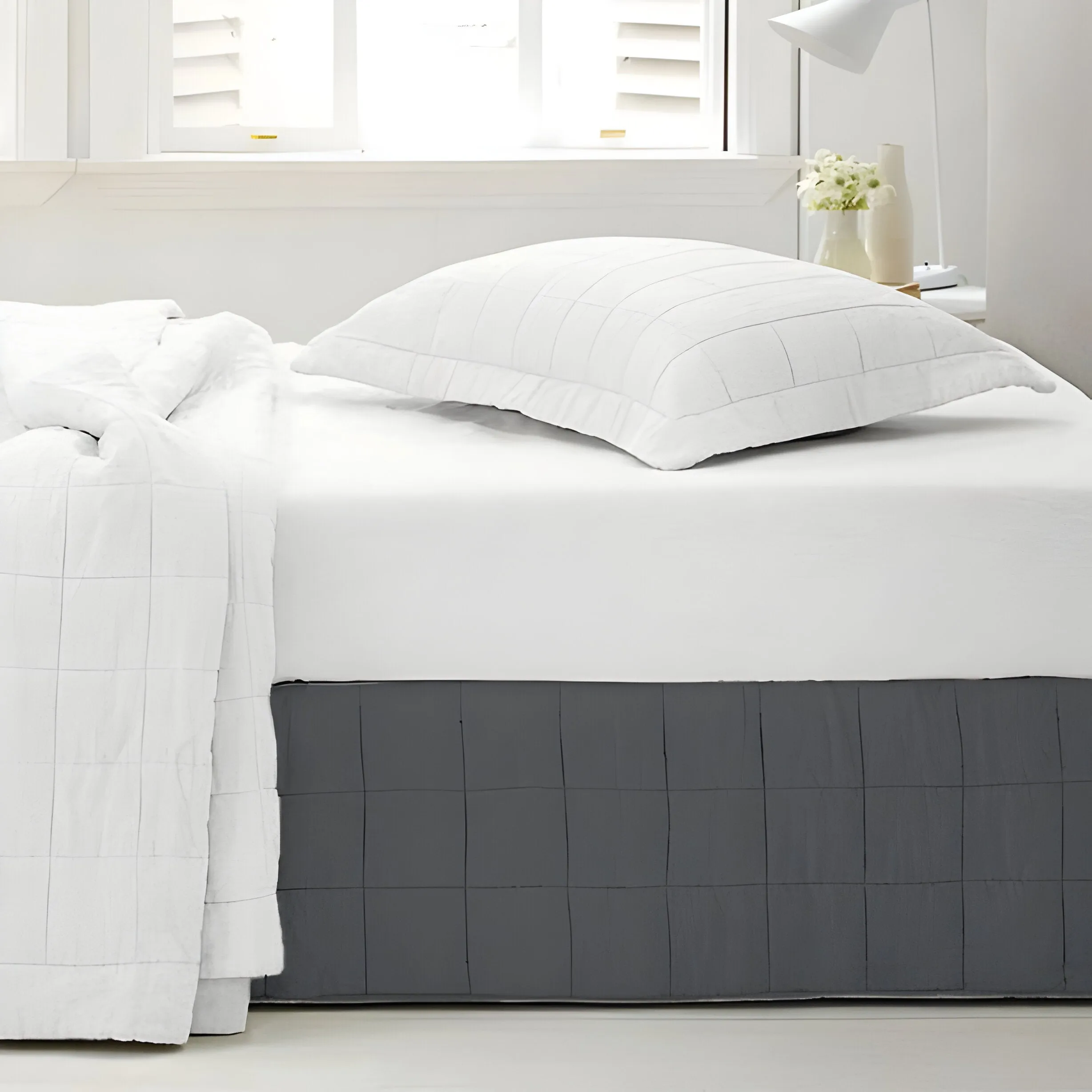 400TC Cotton Box Stitch Quilted Tailored Bed skirt