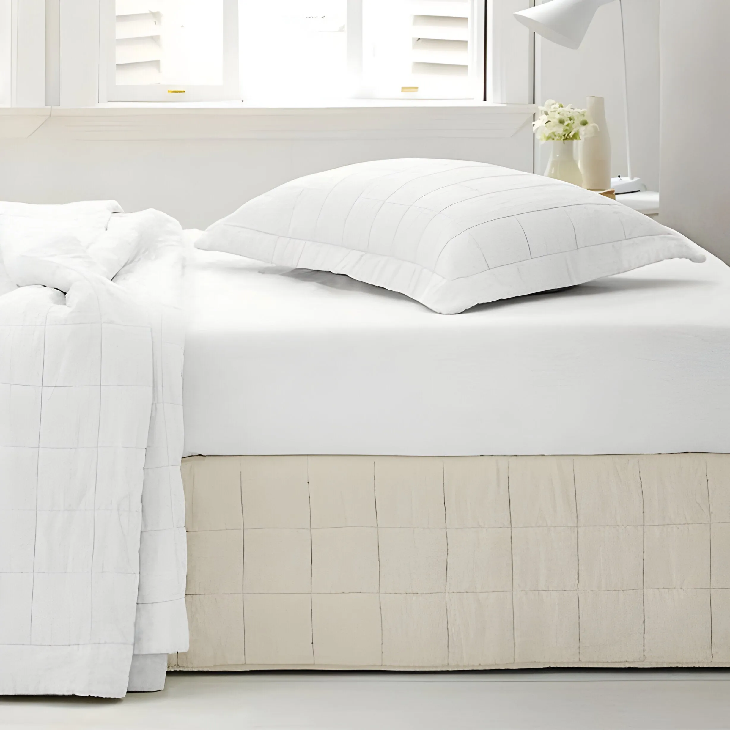 400TC Cotton Box Stitch Quilted Tailored Bed skirt