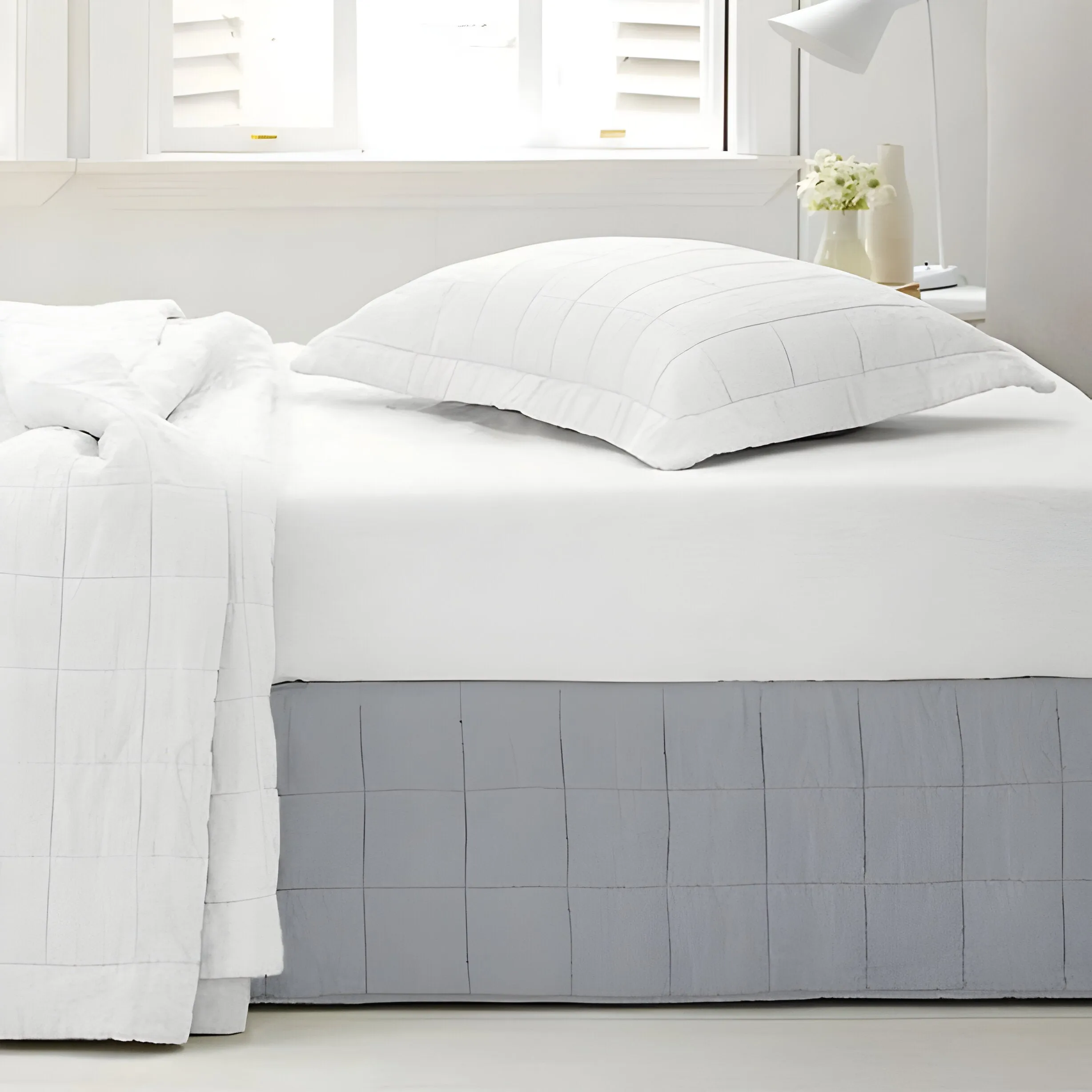 400TC Cotton Box Stitch Quilted Tailored Bed skirt
