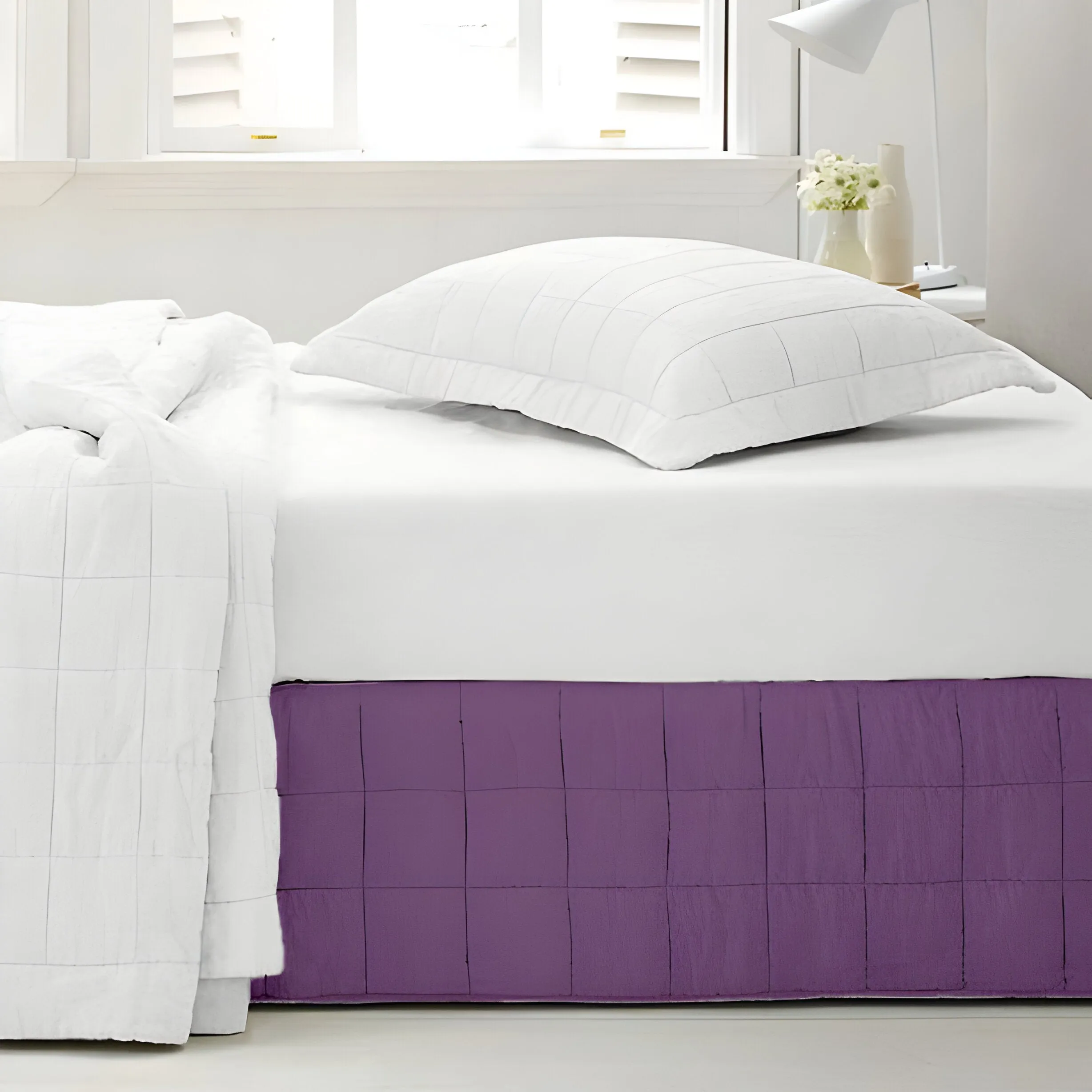 400TC Cotton Box Stitch Quilted Tailored Bed skirt