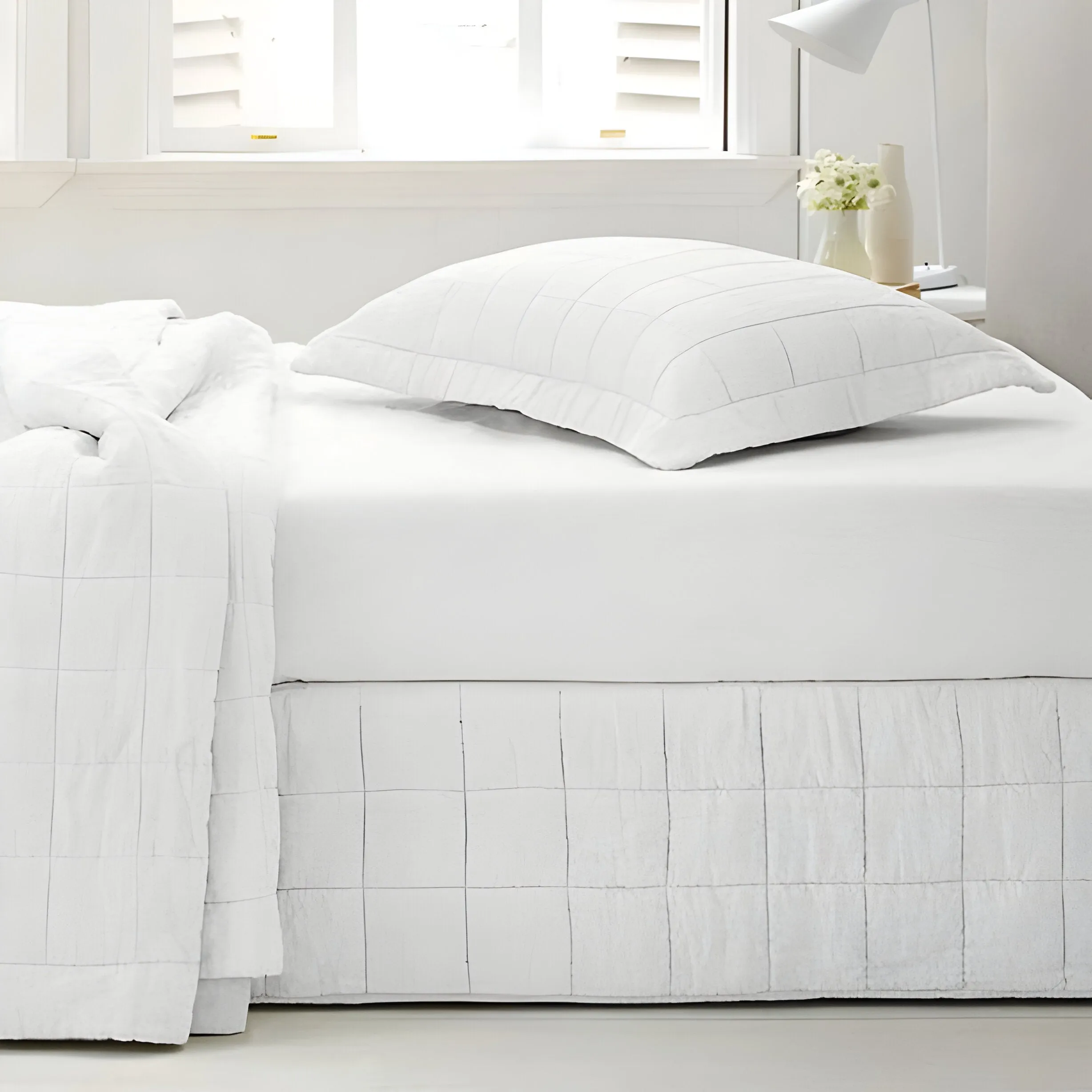 400TC Cotton Box Stitch Quilted Tailored Bed skirt