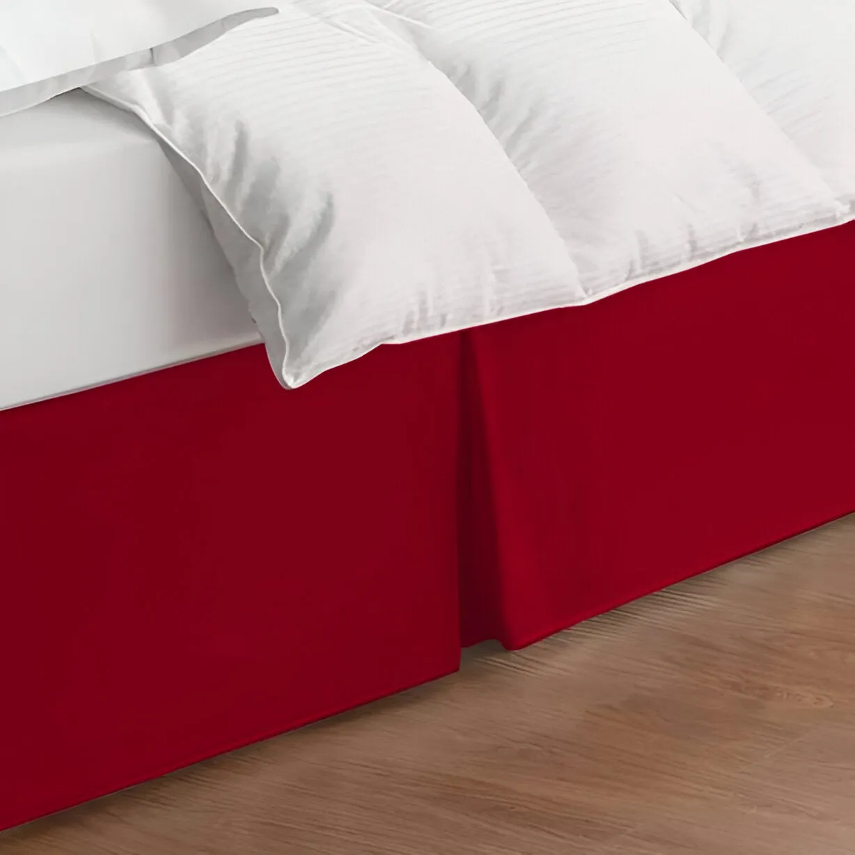 400TC Sateen Solid Cotton Wrap Around Tailored Bed Skirt