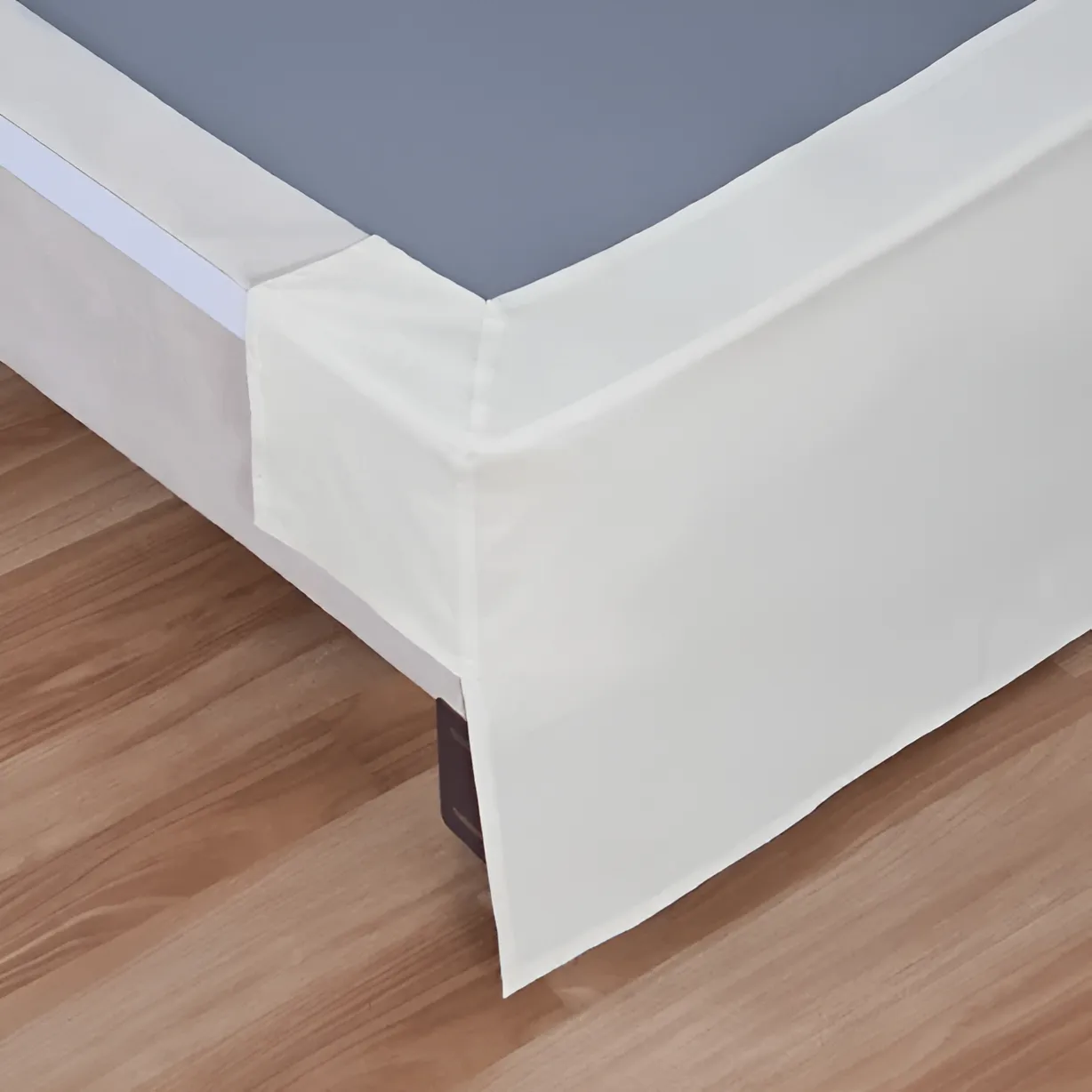400TC Sateen Solid Cotton Wrap Around Tailored Bed Skirt