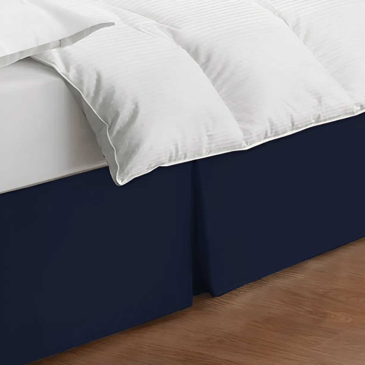 400TC Sateen Solid Cotton Wrap Around Tailored Bed Skirt