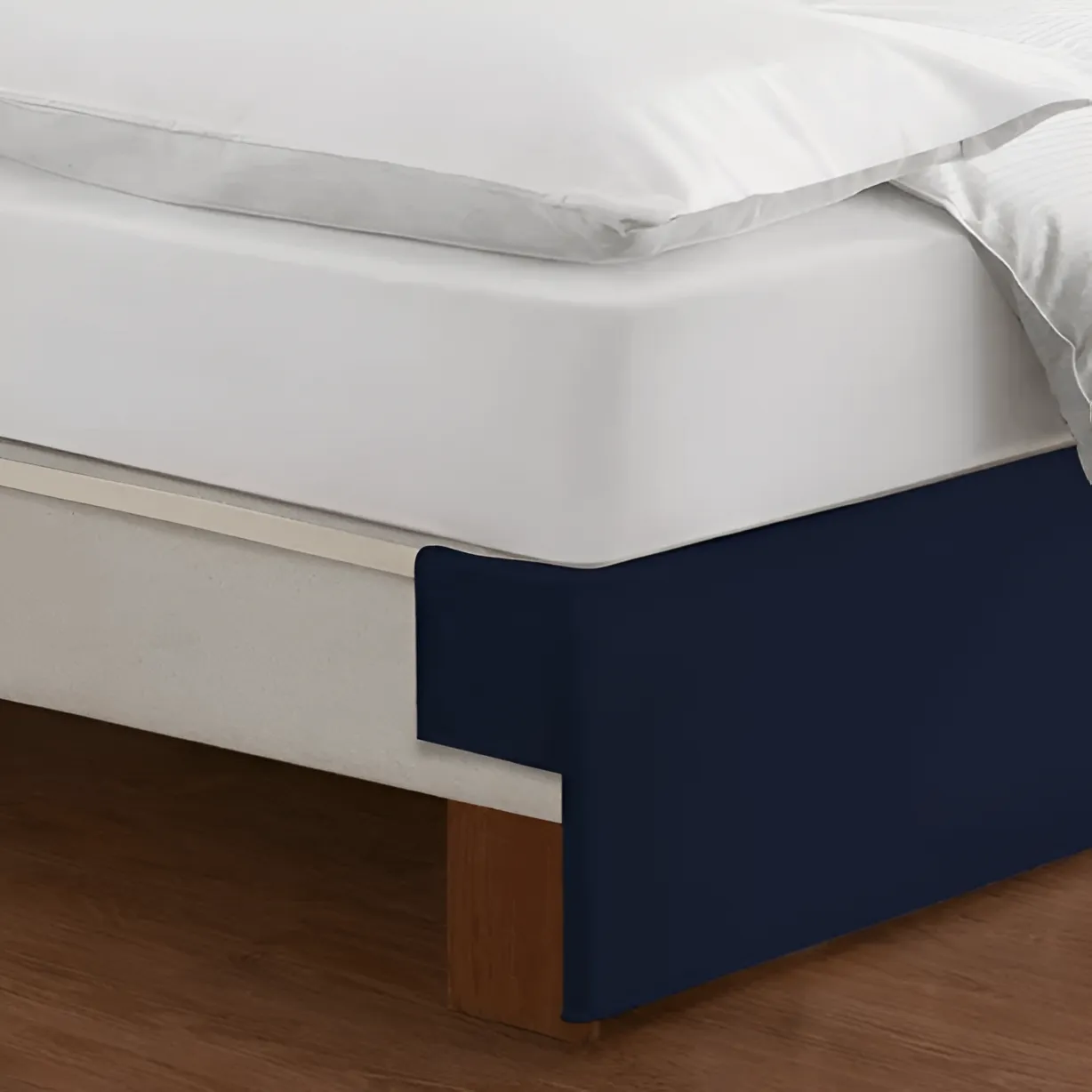 400TC Sateen Solid Cotton Wrap Around Tailored Bed Skirt