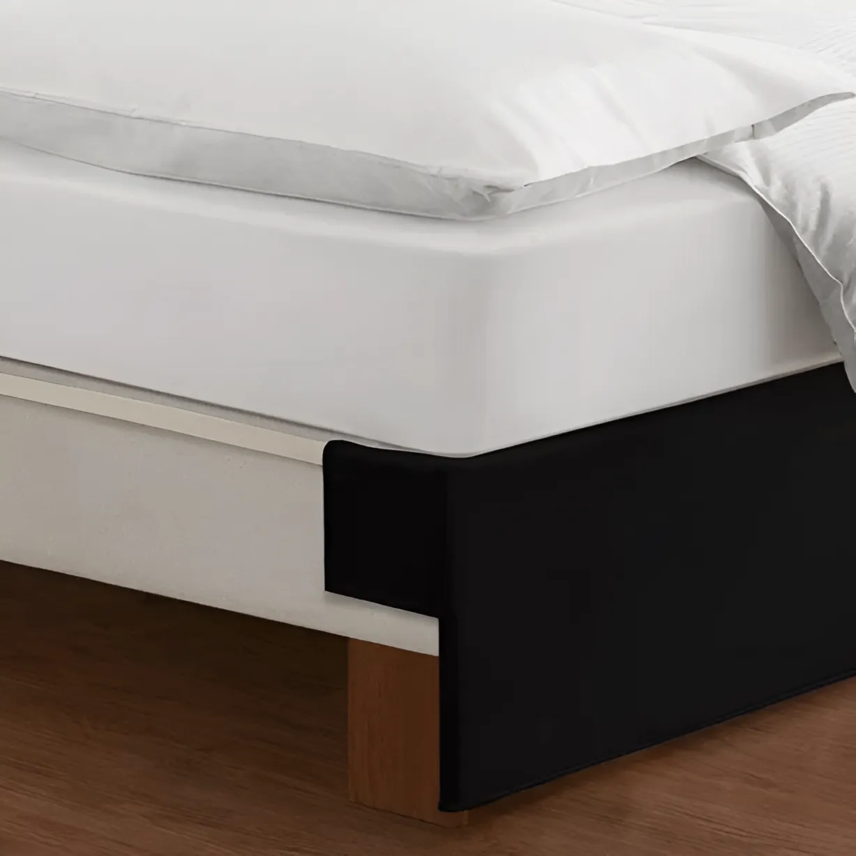 400TC Sateen Solid Cotton Wrap Around Tailored Bed Skirt
