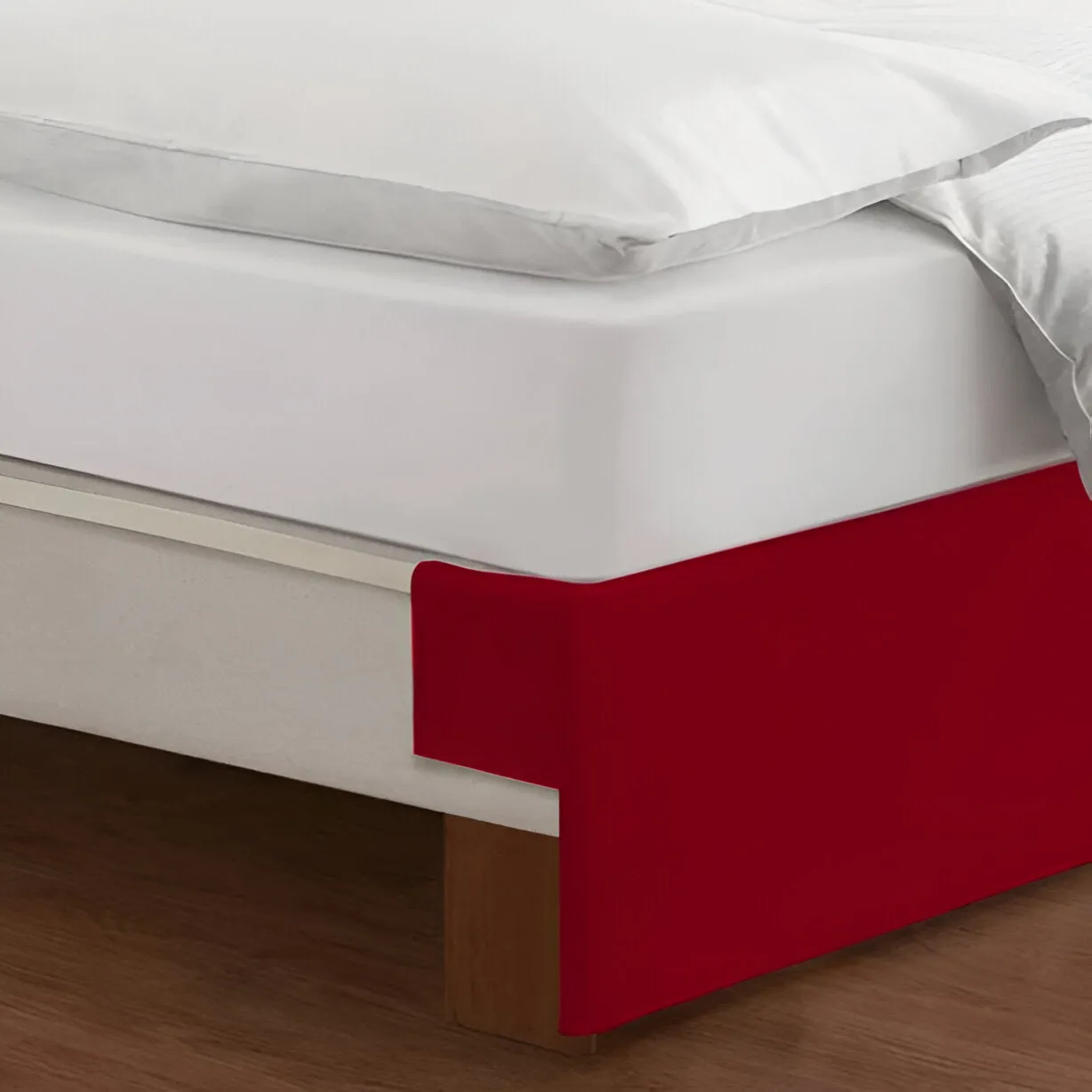 400TC Sateen Solid Cotton Wrap Around Tailored Bed Skirt