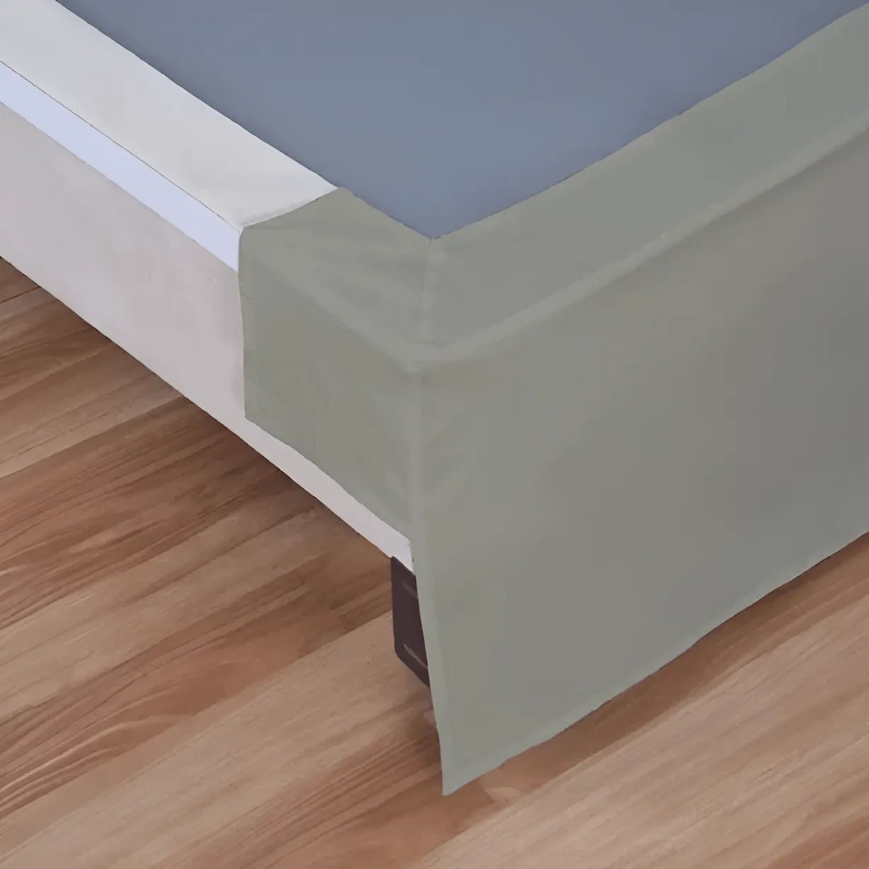 400TC Sateen Solid Cotton Wrap Around Tailored Bed Skirt