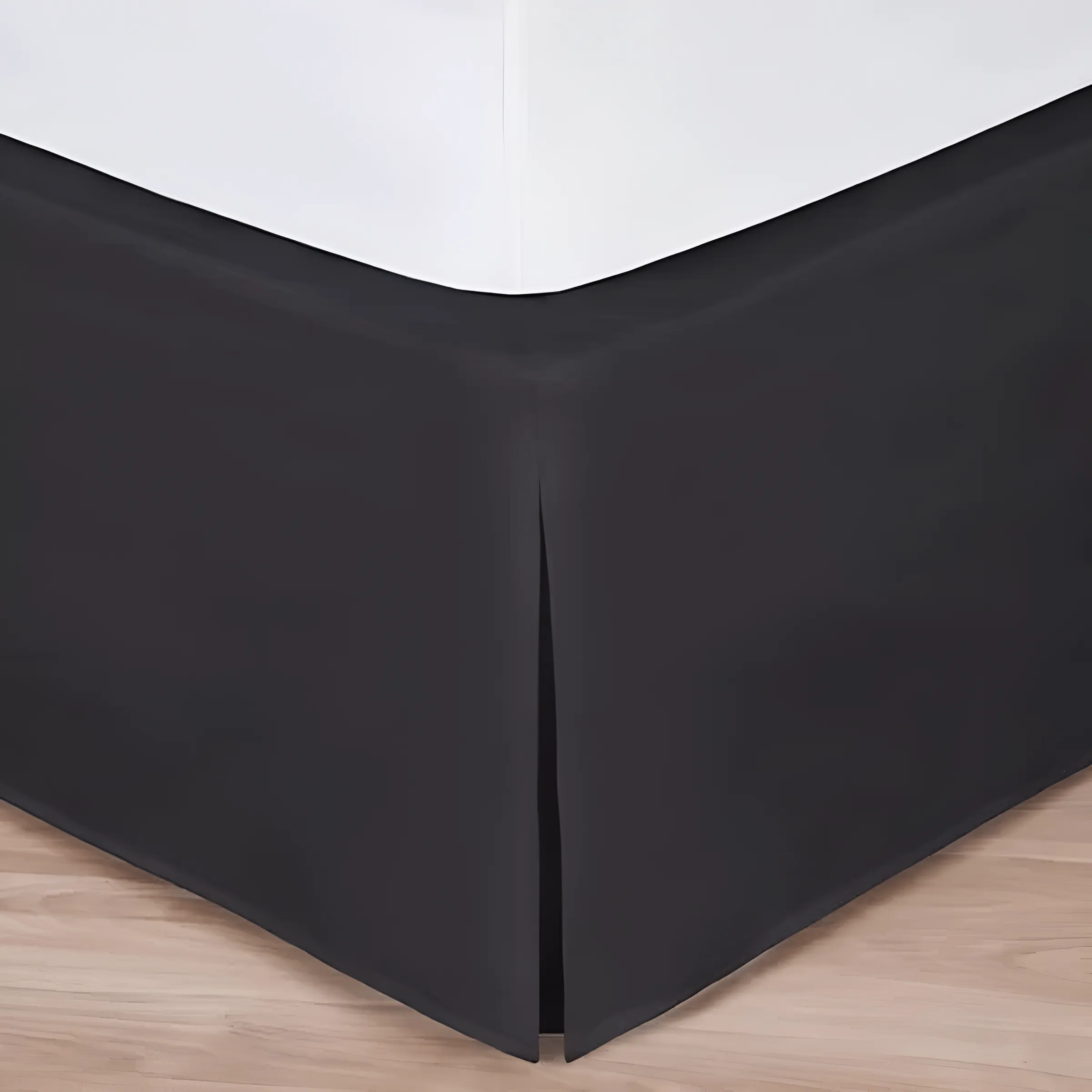 400TC Sateen Solid Cotton Wrap Around Tailored Bed Skirt