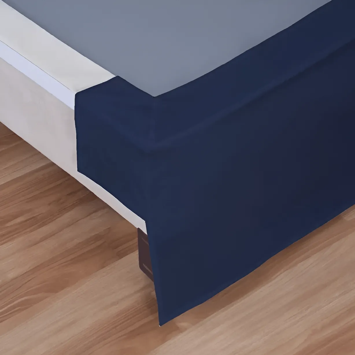 400TC Sateen Solid Cotton Wrap Around Tailored Bed Skirt