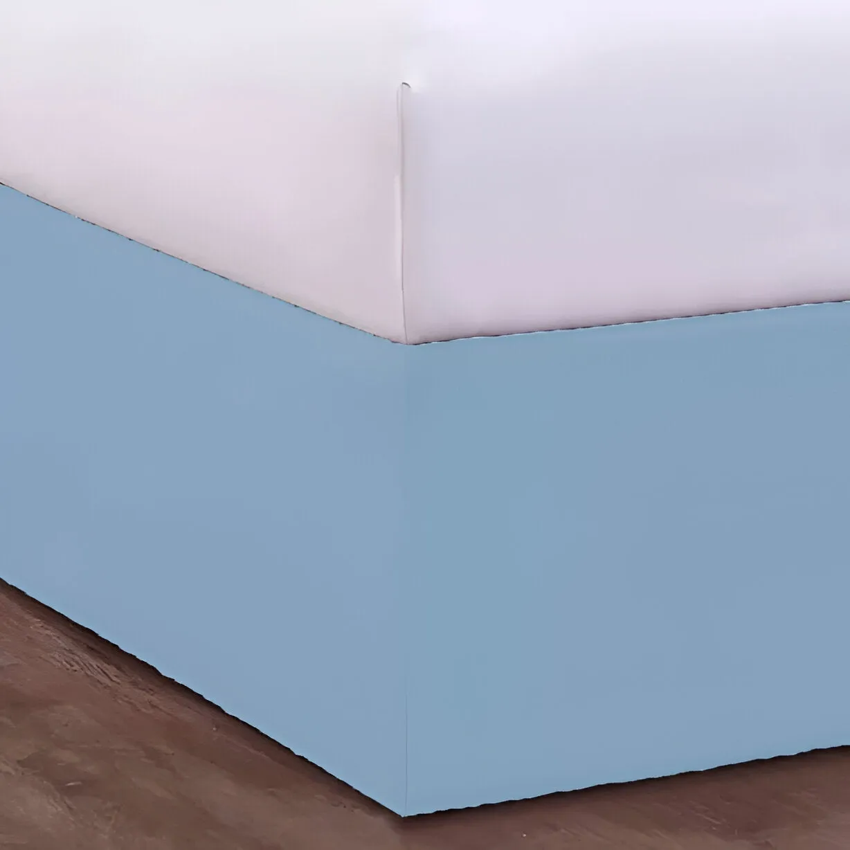 400TC Sateen Solid Cotton Wrap Around Tailored Bed Skirt