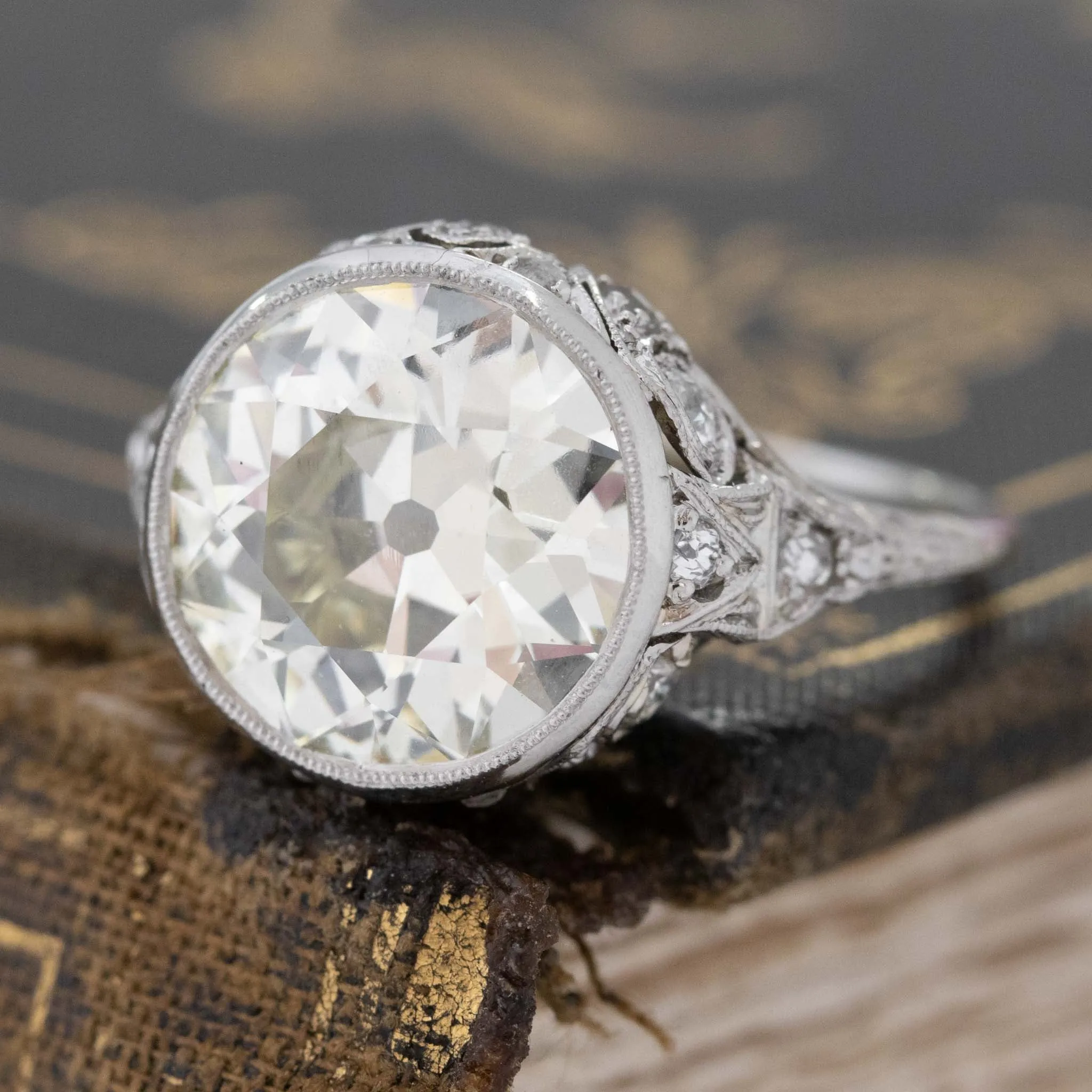 4.76ct Edwardian-era Old European Cut Diamond Solitaire, GIA S-T VS2