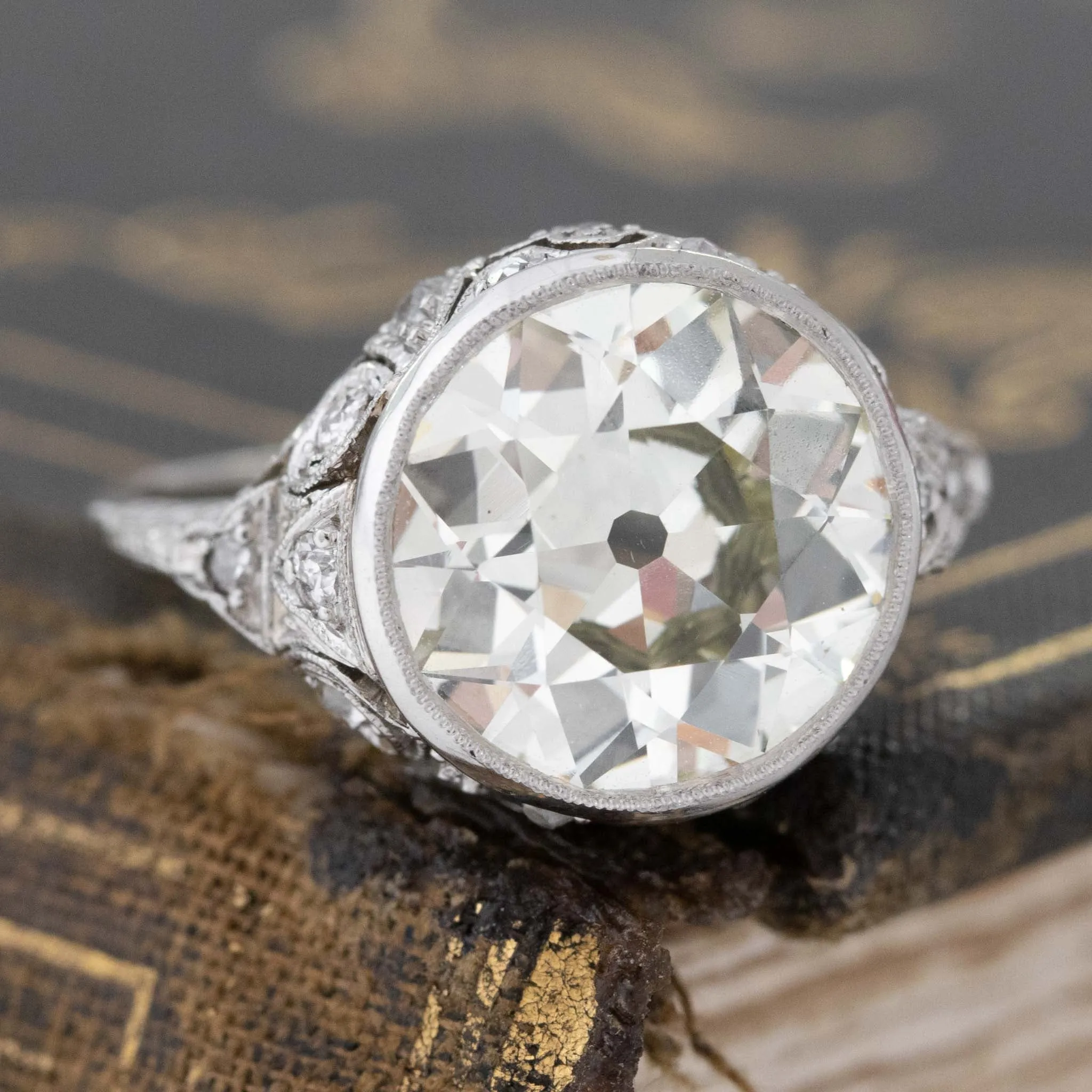 4.76ct Edwardian-era Old European Cut Diamond Solitaire, GIA S-T VS2