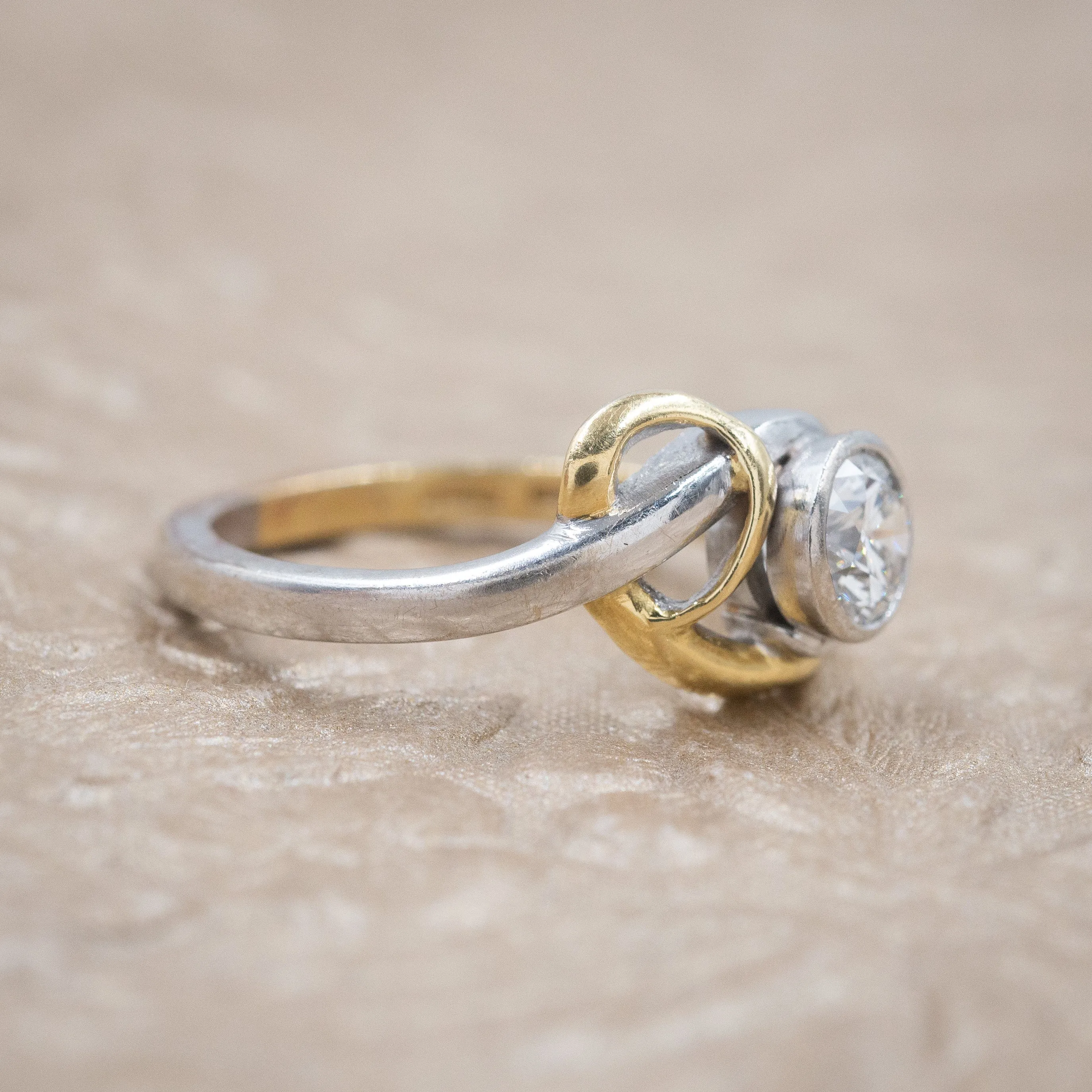 .55 Carat Two-Tone Diamond Solitaire