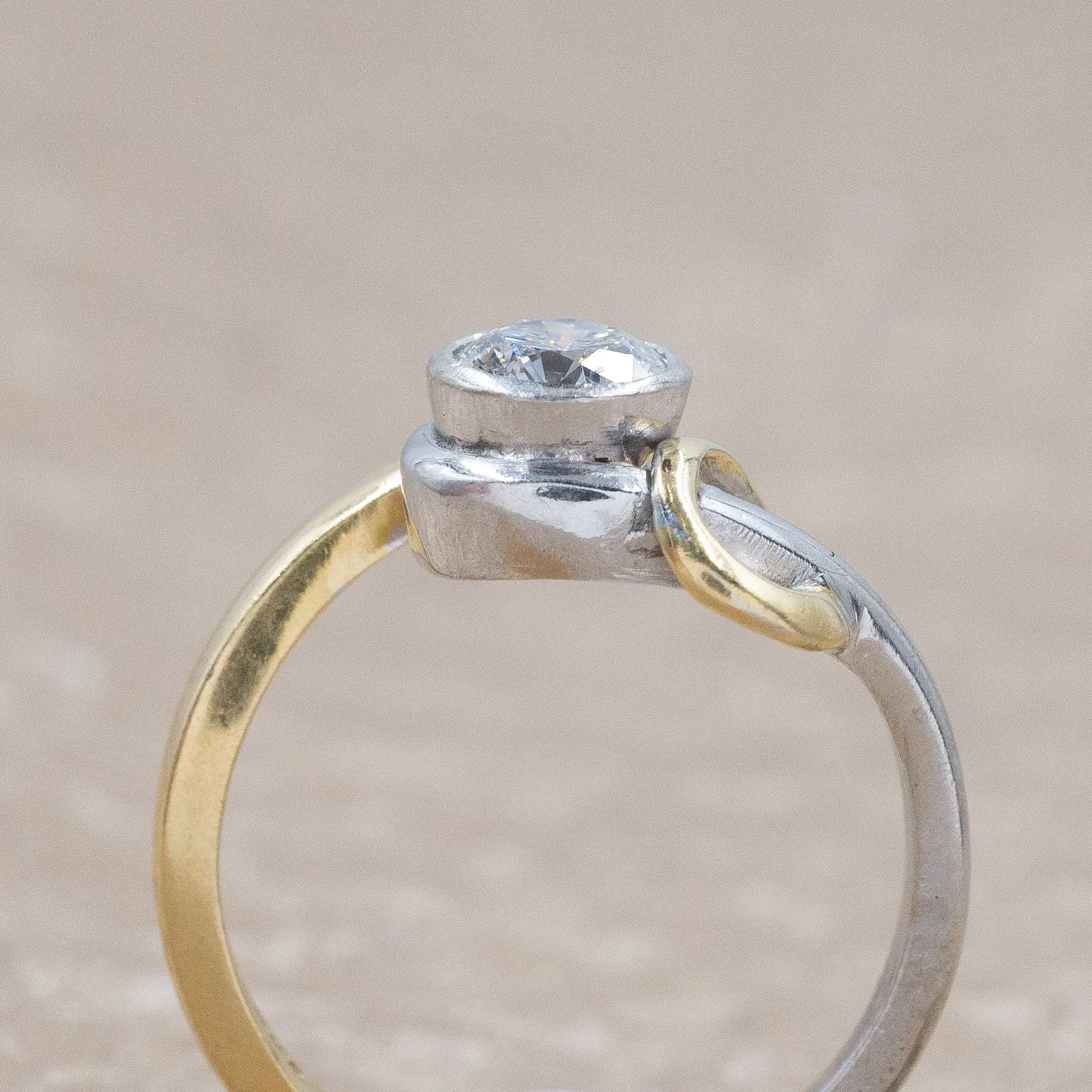 .55 Carat Two-Tone Diamond Solitaire