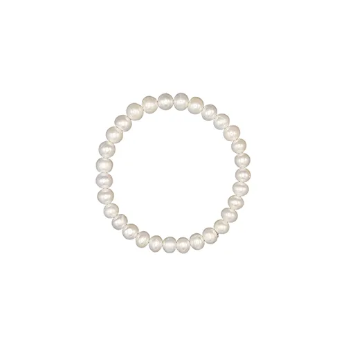 704-01 | 7MM WHITE FRESHWATER PEARL STRETCH BRACELET