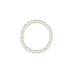 704-01 | 7MM WHITE FRESHWATER PEARL STRETCH BRACELET