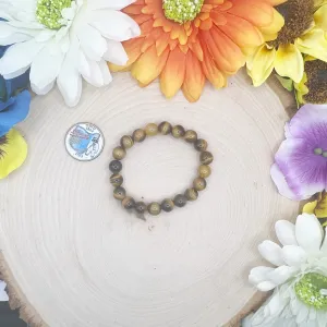8mm Tigers Eye Stretch Bracelet, Wrist Size: 6 inches