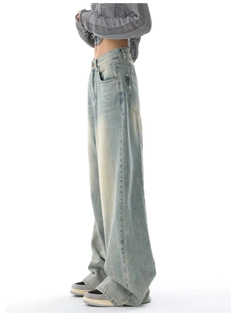 90s baggy boyfriend jeans with faded effect 