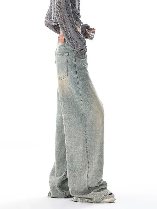 90s baggy boyfriend jeans with faded effect 