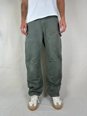 90's Carhartt Heavy Duty Double Knee Vintage Carpenter Jeans Size 31x32