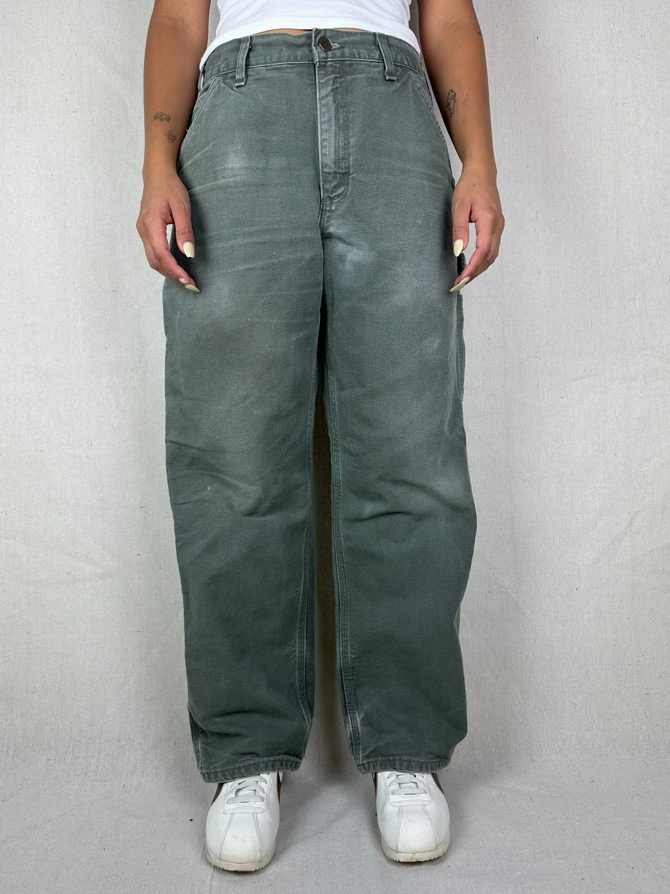 90's Carhartt Heavy Duty Vintage Carpenter Jeans Size 32x30