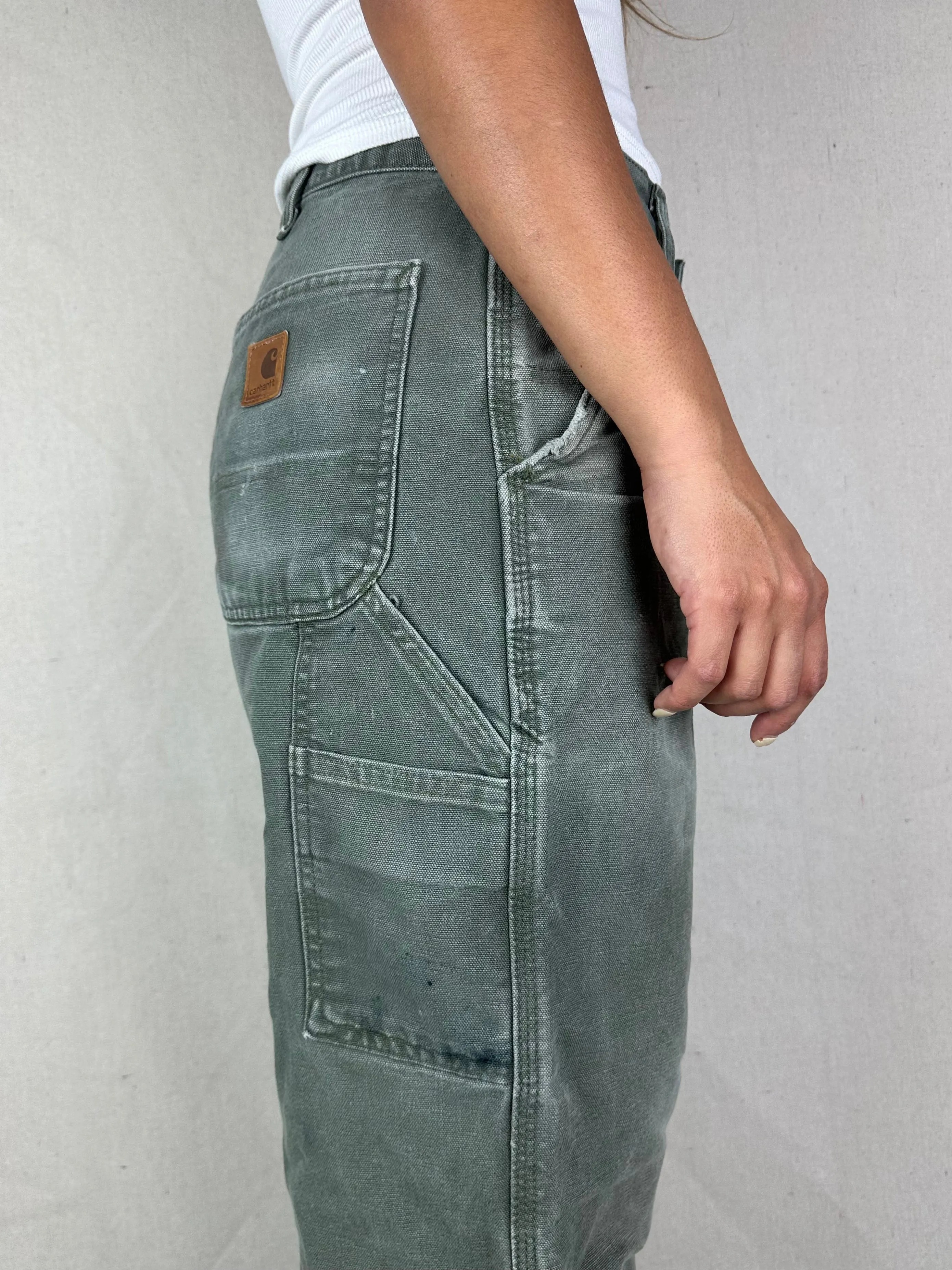 90's Carhartt Heavy Duty Vintage Carpenter Jeans Size 32x30