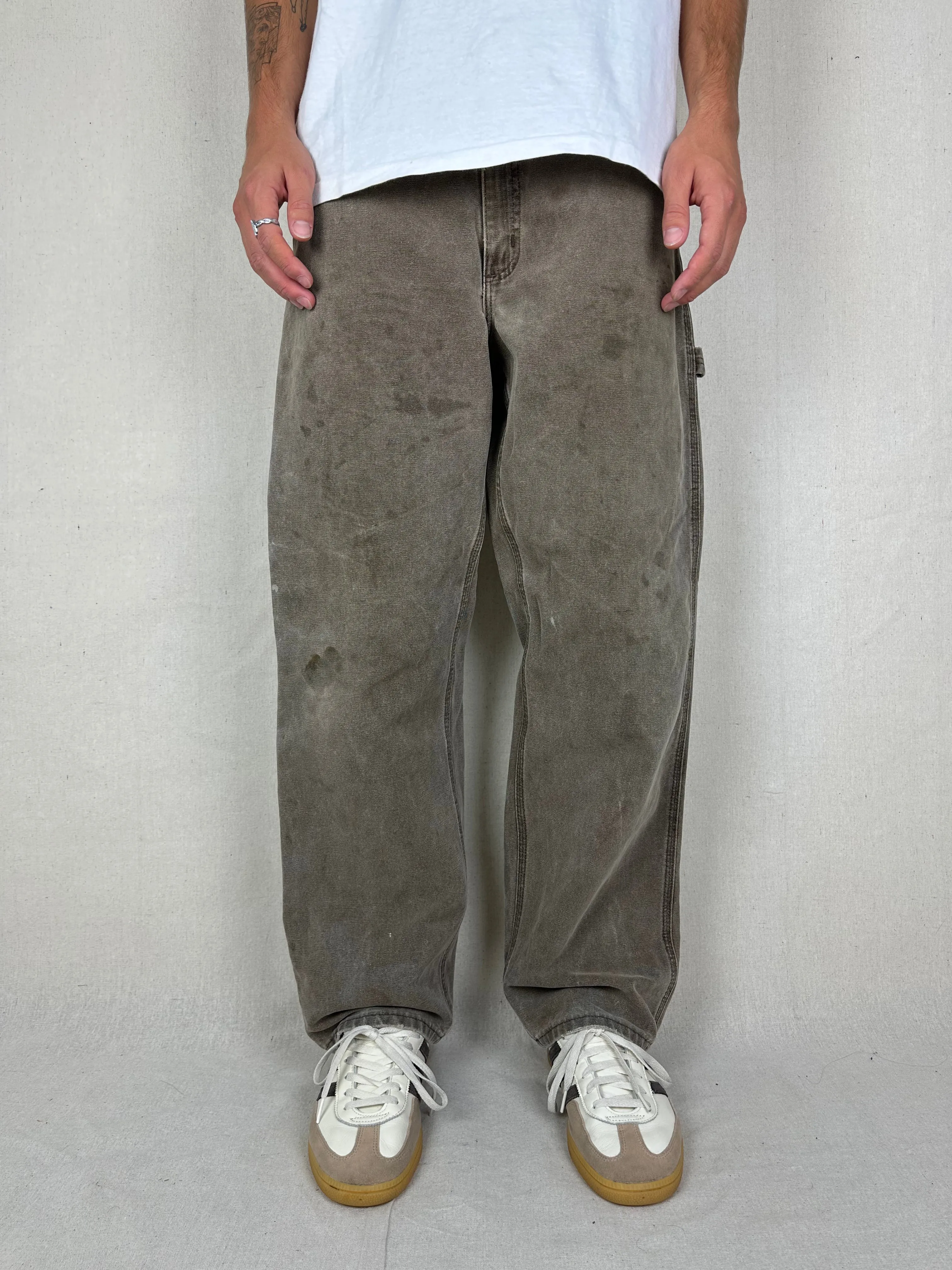 90's Carhartt Heavy Duty Vintage Carpenter Jeans Size 35x31