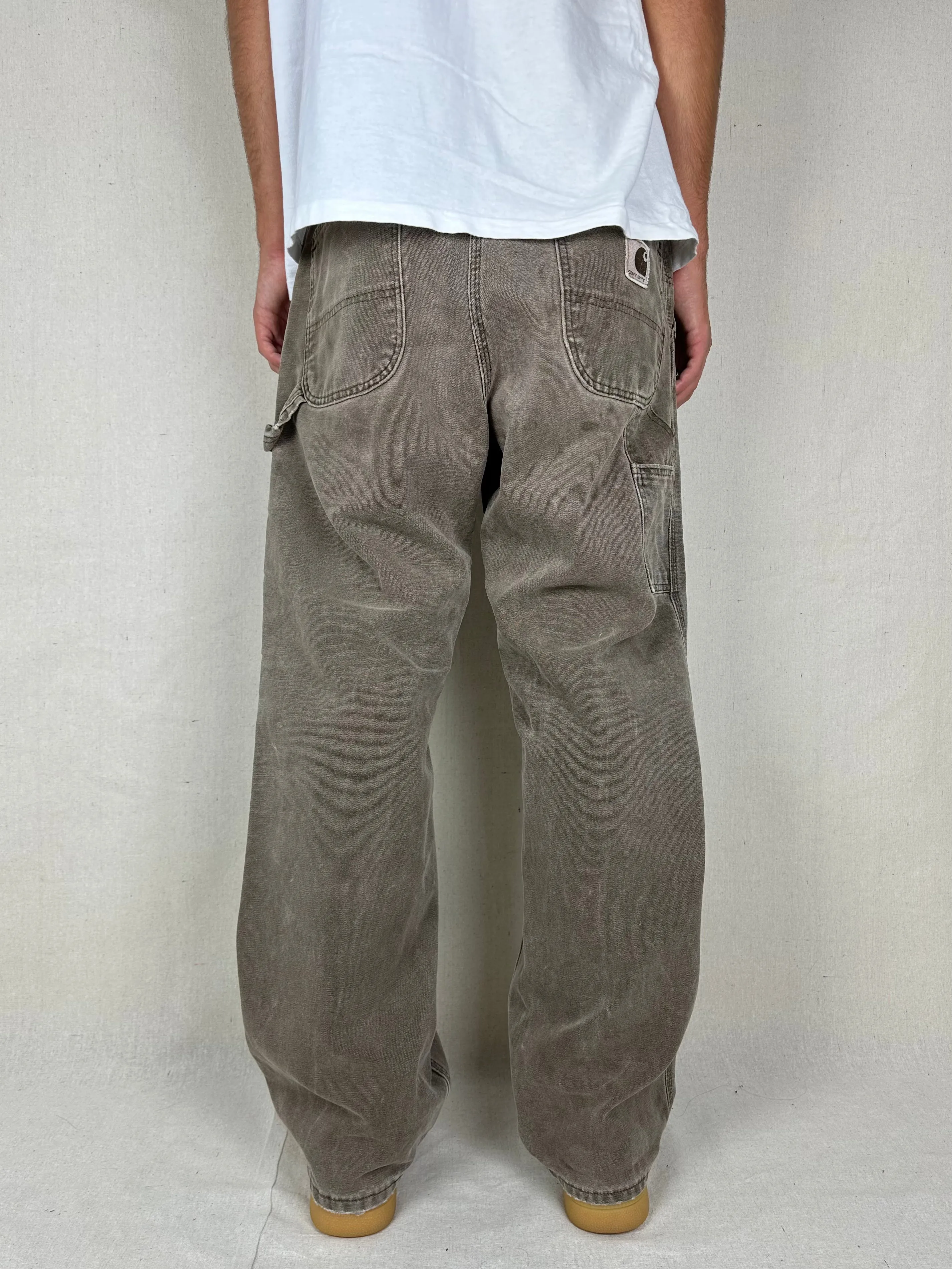 90's Carhartt Heavy Duty Vintage Carpenter Jeans Size 35x31