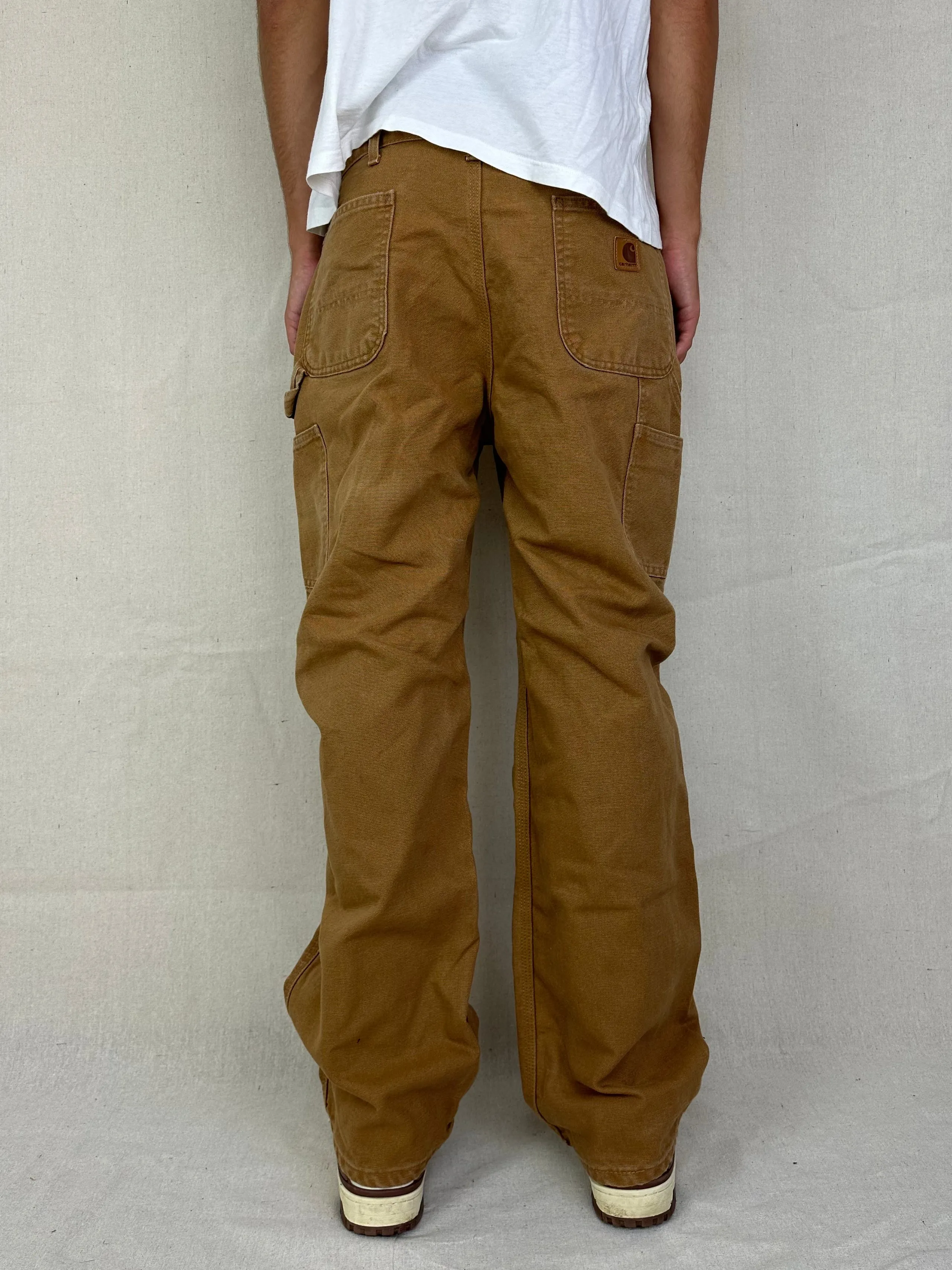 90's Carhartt Vintage Heavy Duty Carpenter Jeans Size 32x31