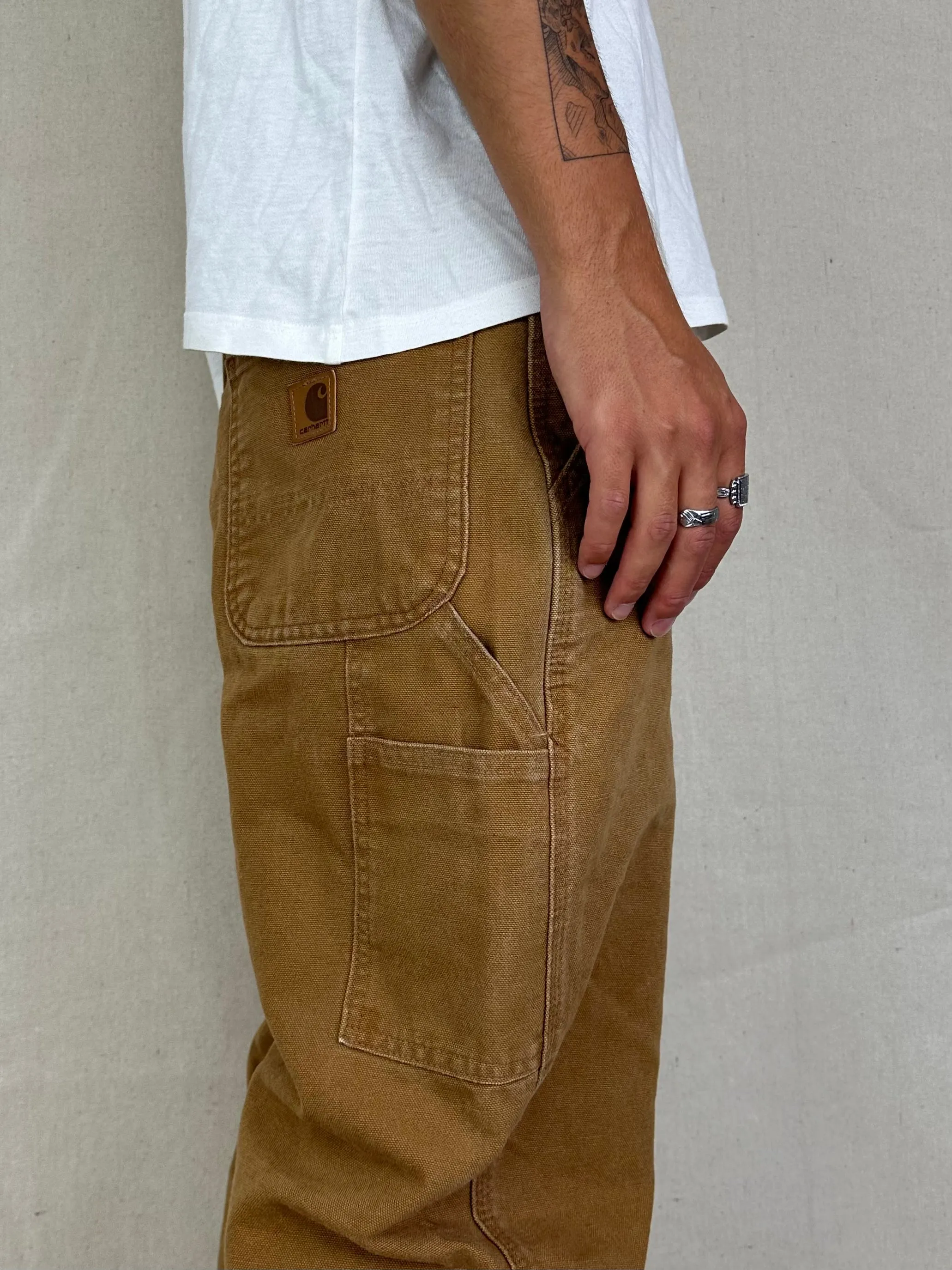 90's Carhartt Vintage Heavy Duty Carpenter Jeans Size 32x31