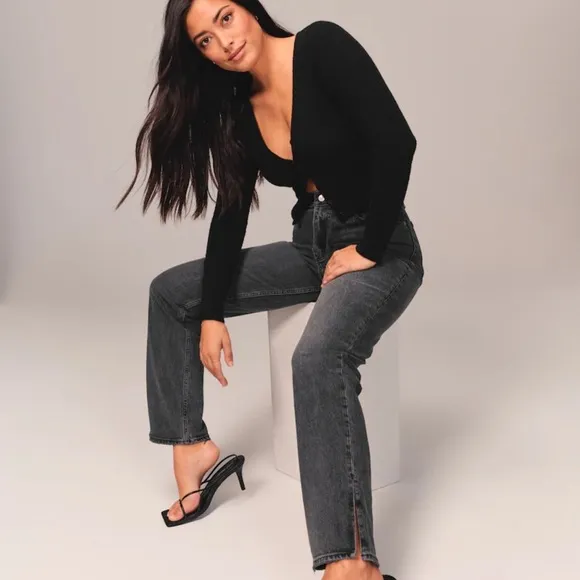 ABERCROMBIE AND FITCH CURVE LOVE 90s STRAIGHT ULTRA STRAIGHT
