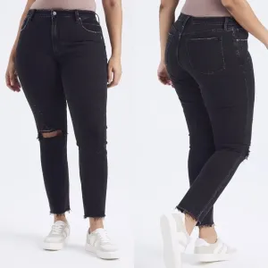 Abercrombie | Curve Love Distressed High Rise Skinny Jeans