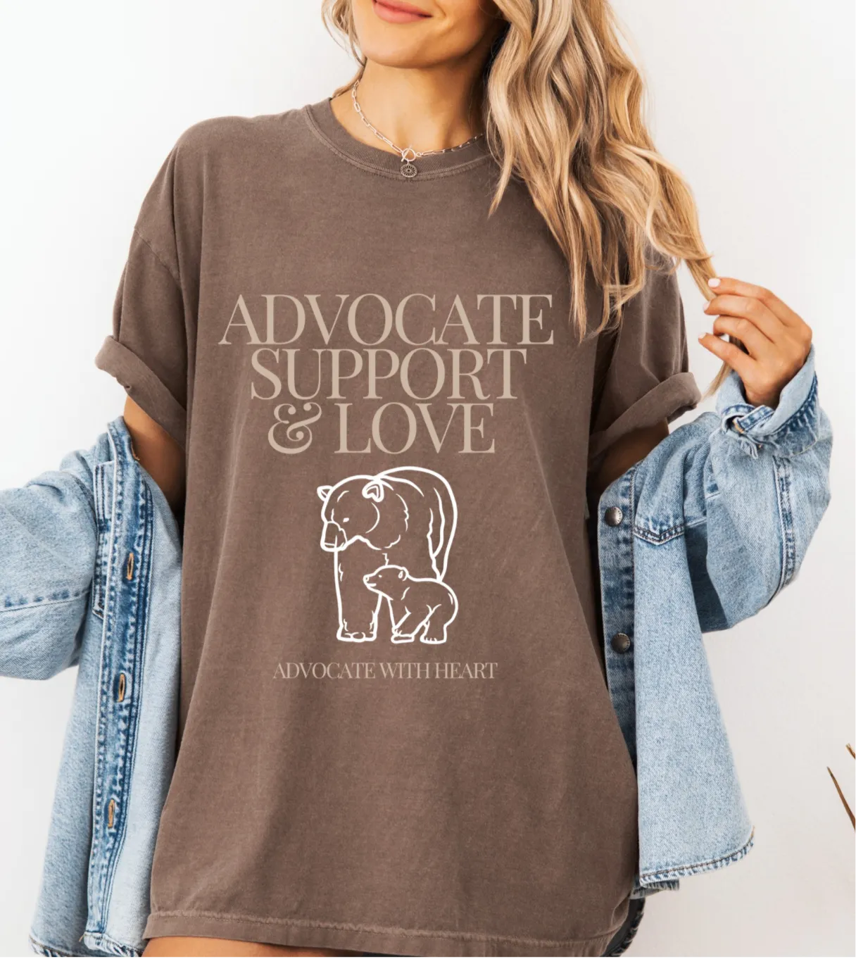 Advocate Support and Love Polar Bear Tee