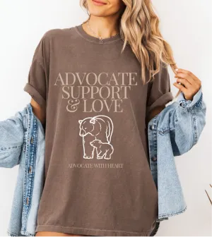Advocate Support and Love Polar Bear Tee