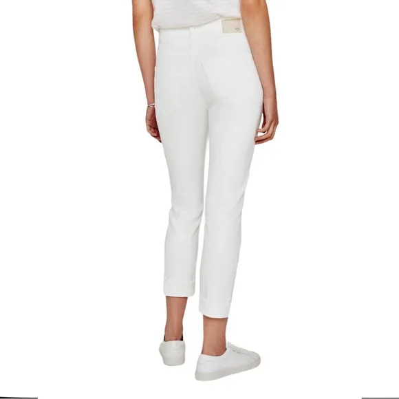 AG ADRIANO GOLDSCHMIED Ex-boyfriend High Rise Jeans Slouchy Slim White Size 29