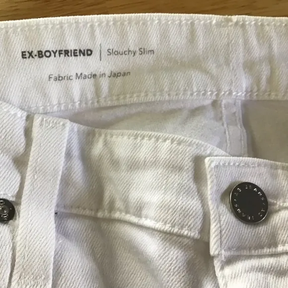 AG ADRIANO GOLDSCHMIED Ex-boyfriend High Rise Jeans Slouchy Slim White Size 29