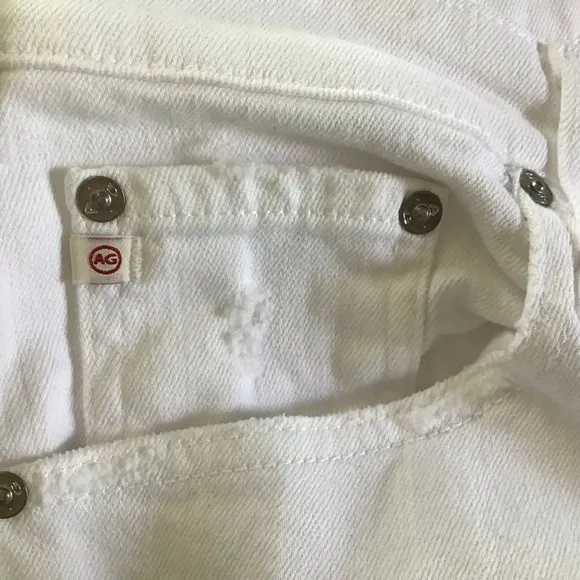 AG ADRIANO GOLDSCHMIED Ex-boyfriend High Rise Jeans Slouchy Slim White Size 29