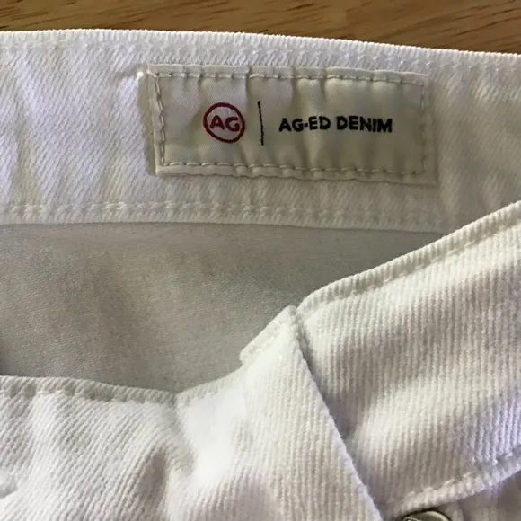 AG ADRIANO GOLDSCHMIED Ex-boyfriend High Rise Jeans Slouchy Slim White Size 29
