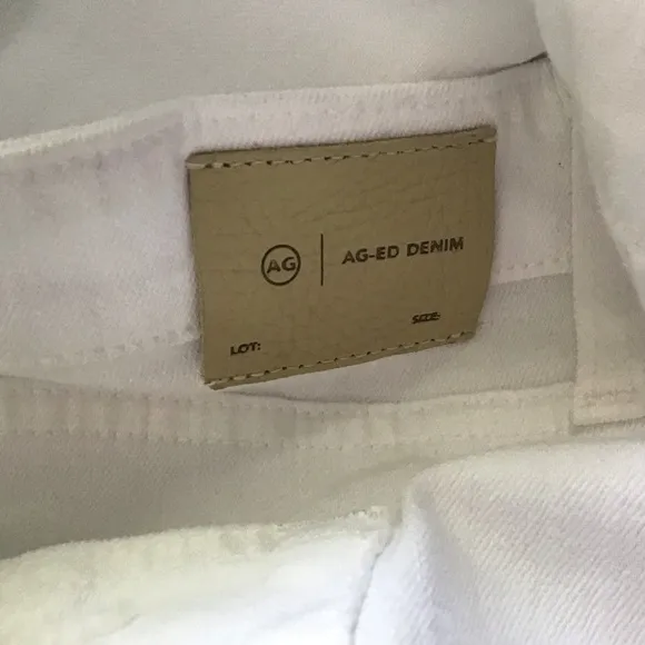 AG ADRIANO GOLDSCHMIED Ex-boyfriend High Rise Jeans Slouchy Slim White Size 29