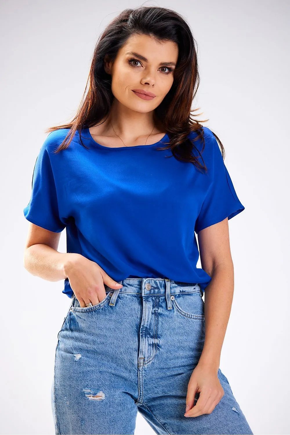 Airy Soft-Cut Summer Blouse