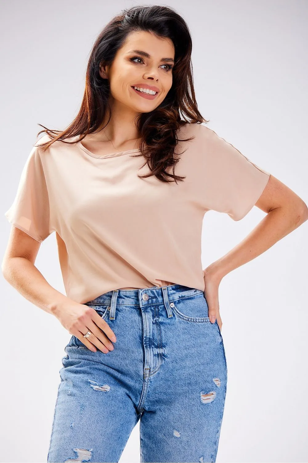 Airy Soft-Cut Summer Blouse