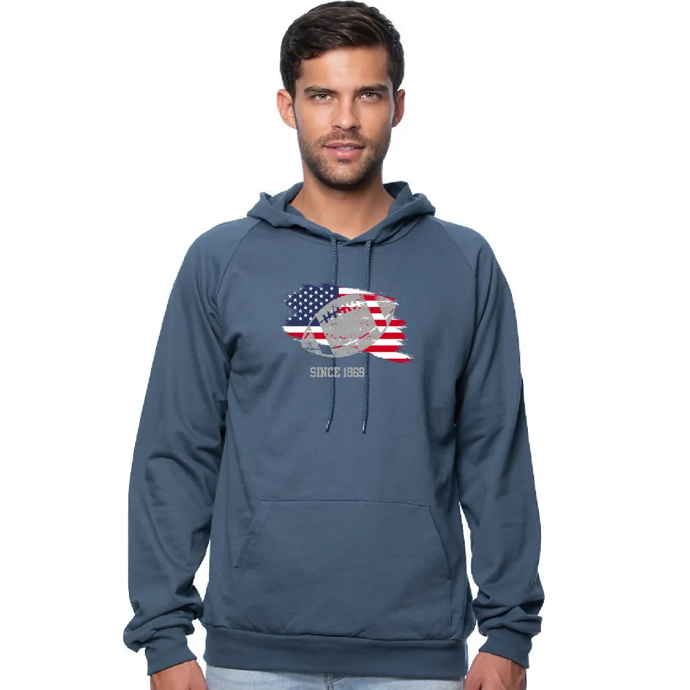 All American Flag Football Organic Cotton Hoodie
